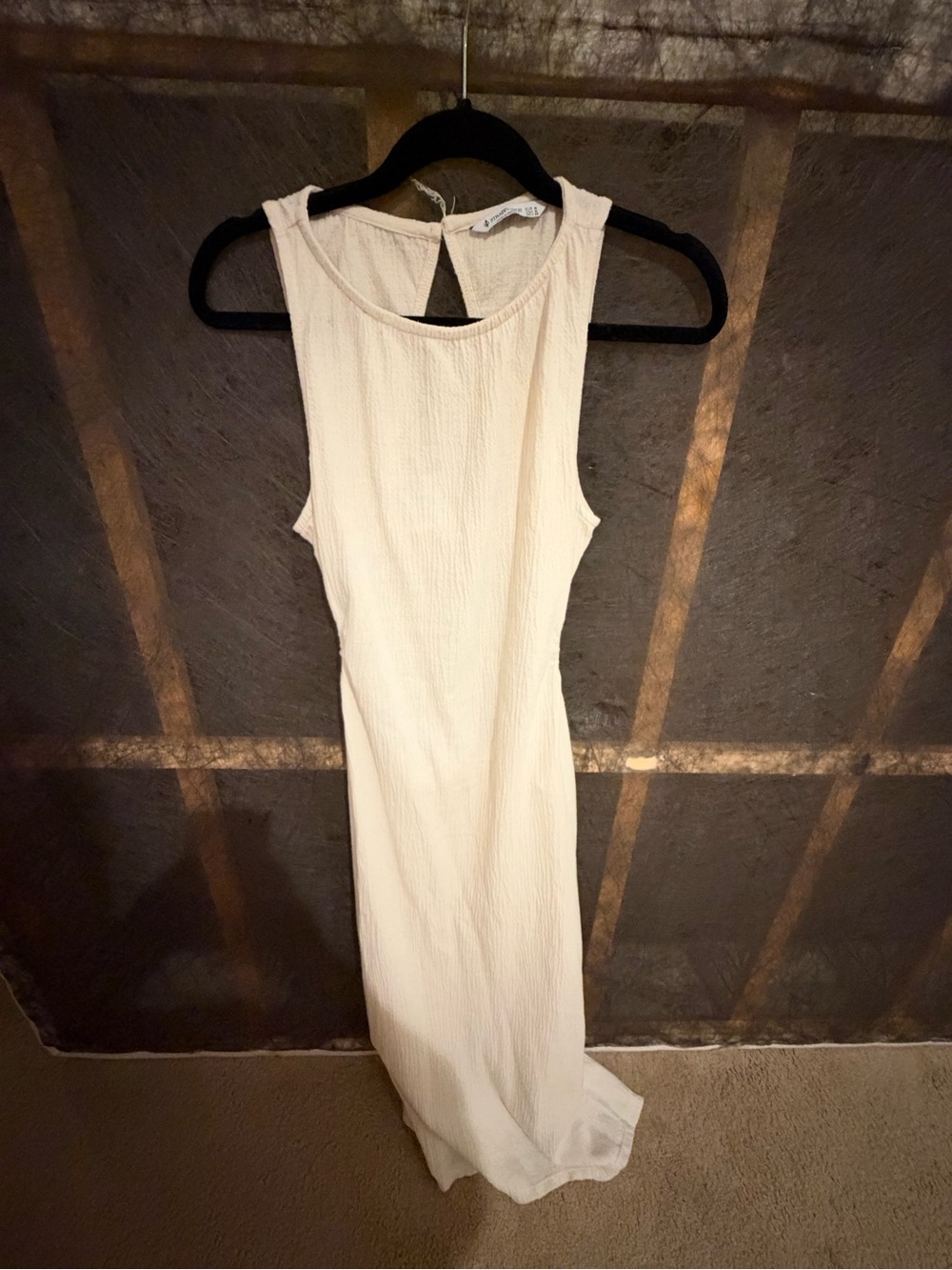Sleeveless Cream Maxi Dress - Stradivarius
